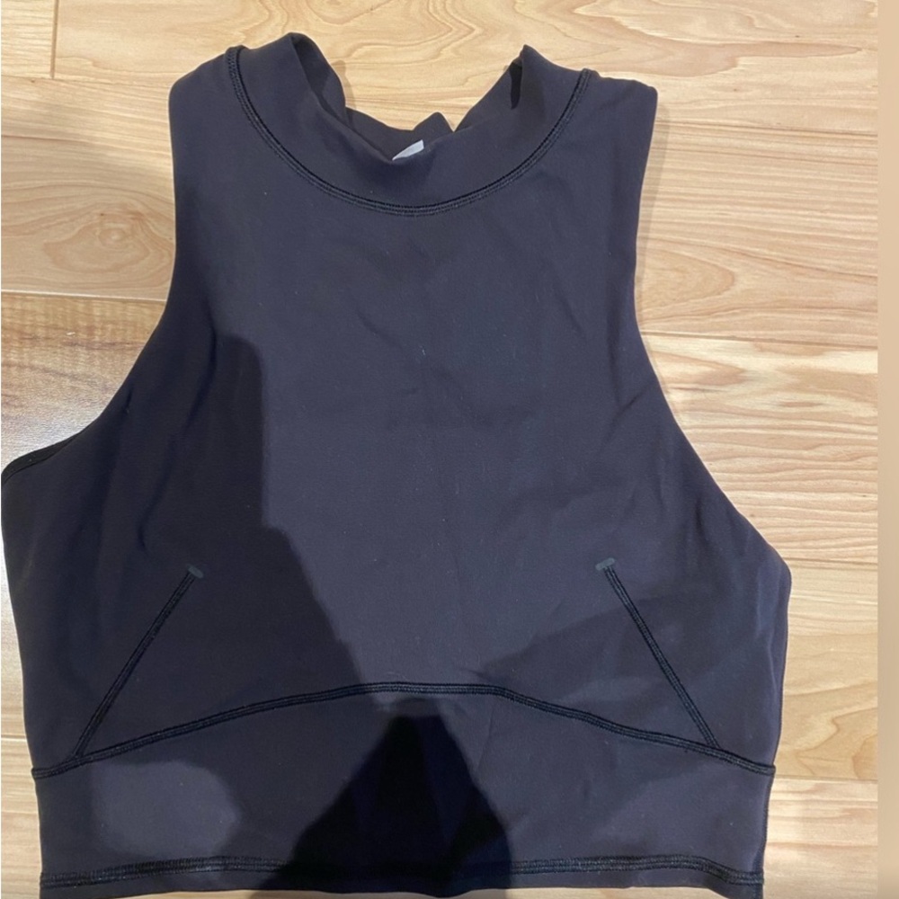 Lululemon Athletica Blue Fitted Crop Tank Top
